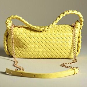 Melie Bianco Woven Shoulder Bag with Crossbody strap